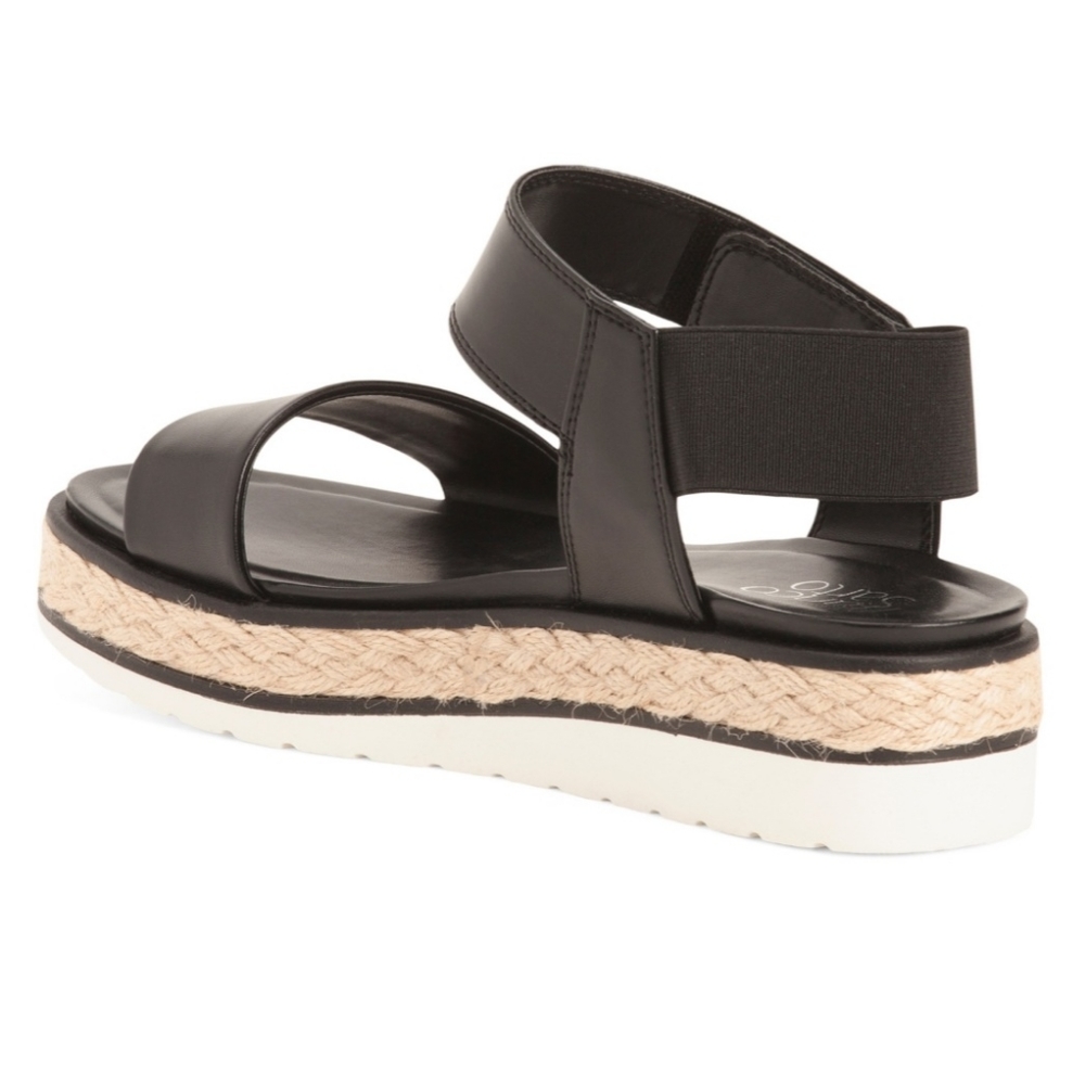 Franco Sarto Black Faux Leather Tinaka Sandals New - Picture 2 of 11